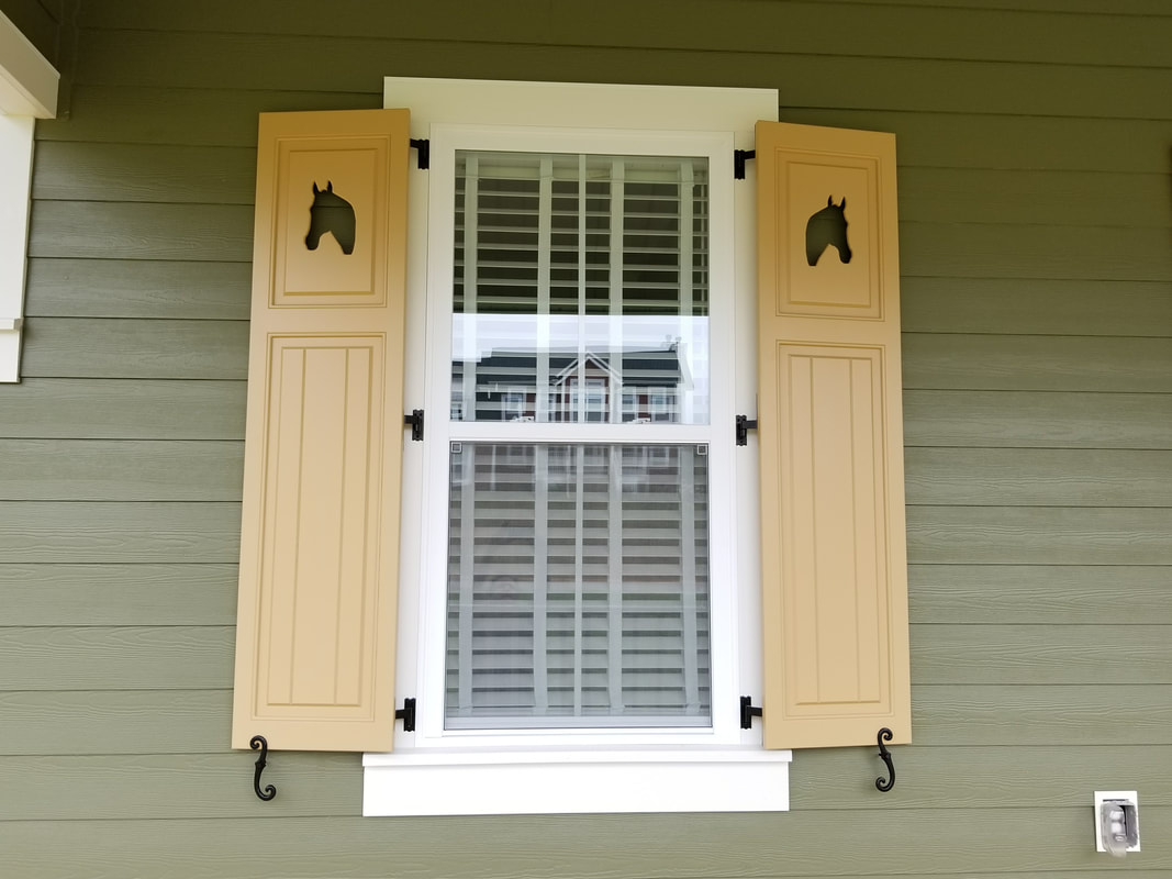 Combination Cutout Exterior Shutters, Custom Outdoor Shutters With Cutouts